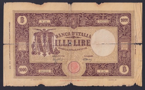 Banconota italia 1000 lire - banconota,