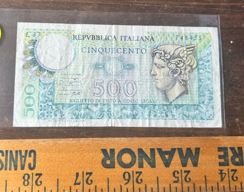 Vintage 1975 italy 500 lire - 1975,