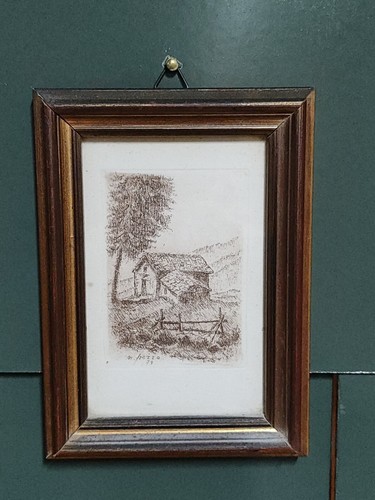 Quadro litografia pozzo anni - quadro,