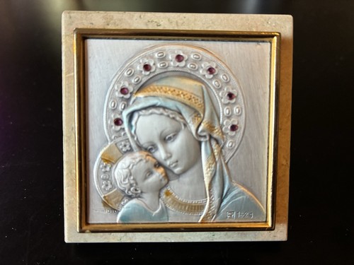 Vintage lastra argento - argento, madonna