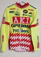 Maglia Maglia Ciclismo Vintage Nalini AKI Federazione Manica Lunga Made in Italy 