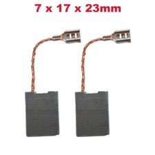2 spazzole carbone abrasivo 7 x 17 x 23 mm per Hitachi G23SS2 G23 G23U G23U2 999089