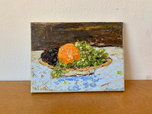 Quadro olio tela arancio e - tela,