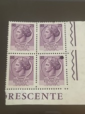 QUARTINA POSTE ITALIANE ''25