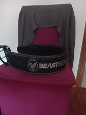 Cintura per Sollevamento Pesi in Pelle Palestra Body Building Regolabile Squat