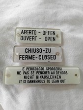 Lotto 3 targa informazioni carrozza originale vintage 70 fs ferrovie dello stato