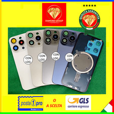 SCOCCA POSTERIORE BACK COVER PER IPHONE 15 PRO FRAME VETRO COMPLETA + MAGSAFE !