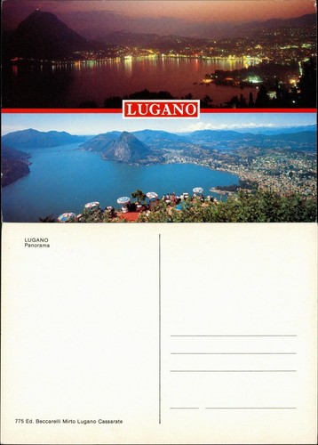 Cartolina lugano vedute - lugano,