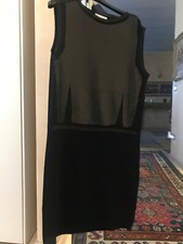 abito nero,smanicato,con paillettes opache,in maglia,42,usato poco causa taglia