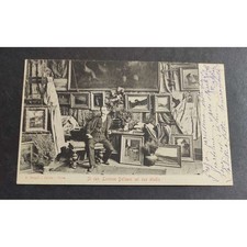 Cartolina Torino - il Cav. Lorenzo Delleani nel suo Studio