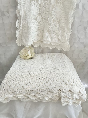Copriletto vintage bianco - copriletto,