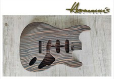 Strat one Piece Zebrano Wood