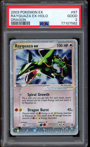2003 pokemon rayquaza - 2003, ex