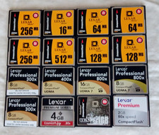 Lotto memorie COMPACT FLASH come da foto . Leggere descrizione .