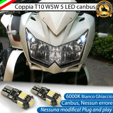 COPPIA LUCI POSIZIONE 5 LED KAWASAKI Z750 Z 750 2007-2014 T10 W5W CANBUS 6000K