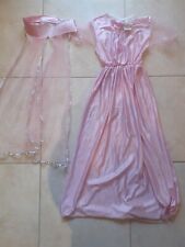 lotto 1397b vestito carnevale halloween bimba bambina rosa principessa 5/6 anni