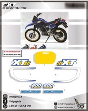 Adesivi XT 600 2KF 1987 - 1990 BLU grafiche/stickers/decal xt600 2 kf