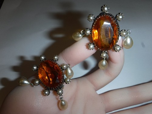 Rari orecchini clip - , perle