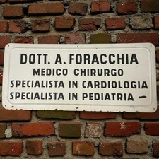 Antica Enorme Insegna Medica Dottore Ambulatorio Anni 40