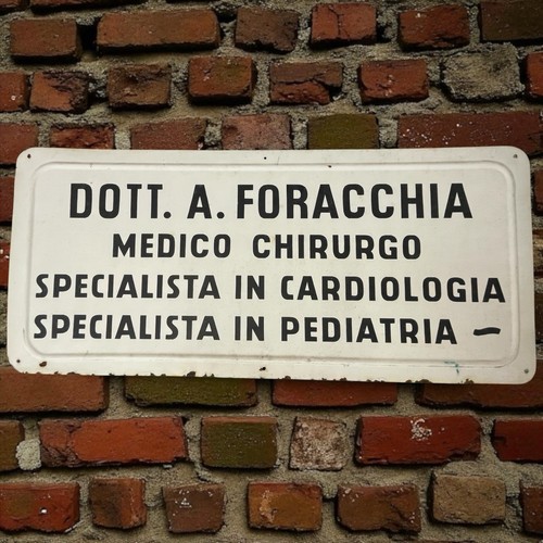Antica enorme insegna medica - enorme,