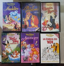 STOCK 12 VHS CARTONI ANIMATI WALT DISNEY