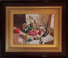 FRANCO MAZZACCHERINI- NATURA MORTA - OLIO SU MASONITE - CM 30x40