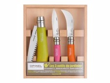 Set 3 coltelli roncola segaccio dritto opinel virobloc da giardiniere 001617