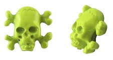 BORCHIE SFUSE NEON TESCHIO OSSA FLUO SACCHETTO DA 10 SKULL STUD BTSF3 giallo