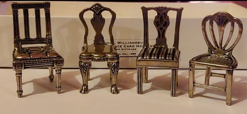 Peltro sedie miniatura - sedie, in