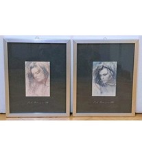 2 QUADRI/QUADRO-PIETRO ANNIGONI-STAMPE/STAMPA-FIGURA DONNA-ANNI 70'-VINTAGE