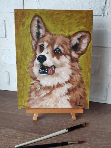 Quadro corgi pet arte - corgi,