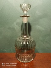 Vecchia Bottiglia Per Liquore Cognac con Tappo  Cristallo Vedi foto