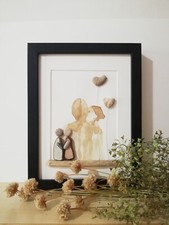 quadri realizzati interamente a mano con sassi e legni di mare, varie misure