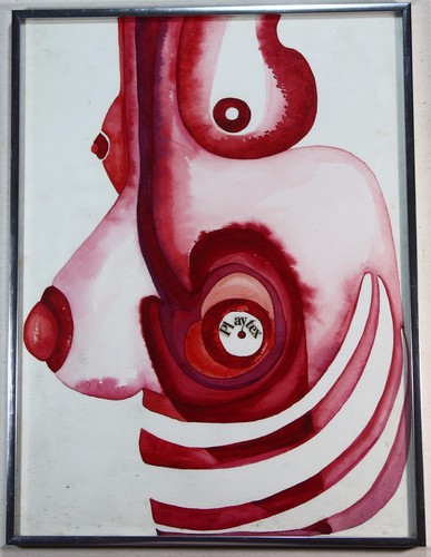 Quadro acquerello donna - , nudo