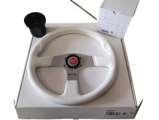 KIT VOLANTE  BIANCO  DM 35 CON MOZZO FIAT  500 EPOCA/600 Epoca  CON  STEMMA 