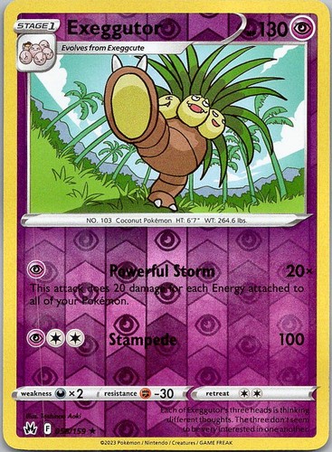Exeggutor crown zenith - crown, (nm)