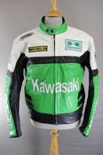GIACCA BIKER PELLE 'KAWASAKI'