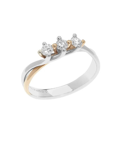 Anello trilogy bicolore - anello,