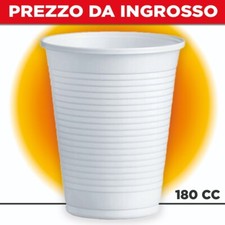 OFFERTA 2400 BICCHIERI DI PLASTICA BICCHIERE 180 CC 1.6GR