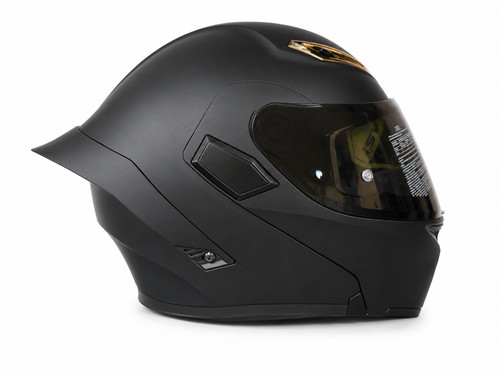 Casco moto nero oro pieghevole - nero/oro,