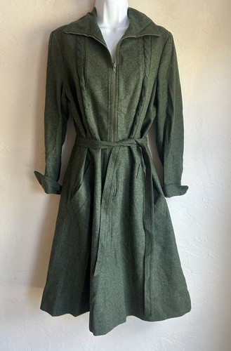 Abito cappotto lana verde