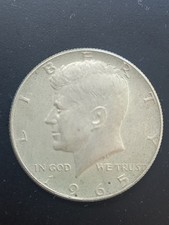 USA 1/2 DOLLARO KENNEDY DEL 1965 STATI UNITI! 11,50 GRAMMI ARGENTO '400