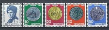 SVIZZERA 1962  PRO PATRIA MONETE ANTICHE SERIE COMPLETA 5 VALORE MNH **