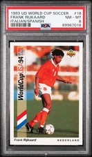 Upper Deck Mondiali di calcio 1993 18 Frank Rijkaard italiano/spagnolo PSA8