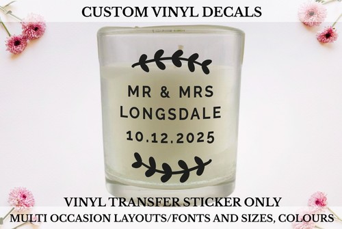 Adesivo vinile per candela
