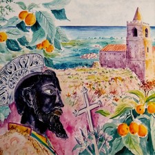 Fausto Rizzo Litografia San Filippo Calatabiano Sicilia Sagra Nespole Borgo asta