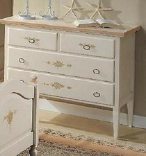 COMO LEGNO CASSETTIERA DECORATO A MANO DIPINTO ANTICATO COUNTRY COLLECTION
