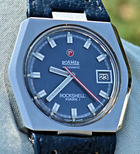 Raro Orologio Roamer Rockshell Mark I Automatico Acciaio Monoblocco NOS d'Epoca