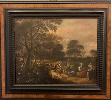 Antico Dipinto Olio Su Tela