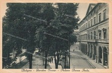 da511 cartolina bologna citta' giardino cavour palazzo banca d'italia